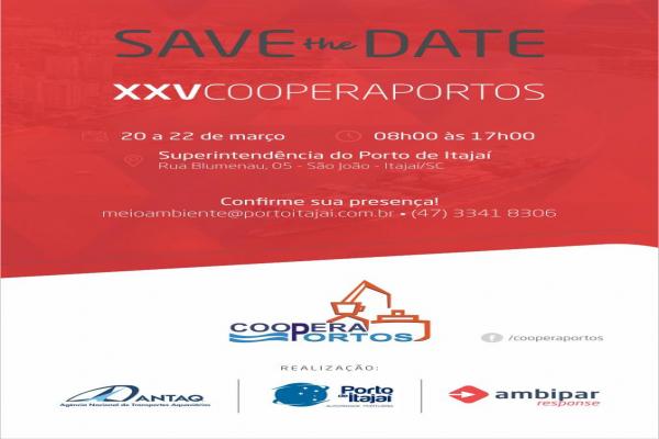 Até sexta-feira, 22, Porto de Itajaí está sediando o XXV COOPERAPORTOS.